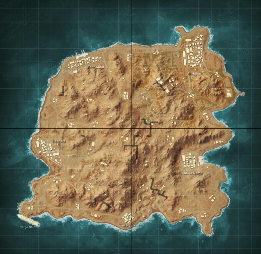 绝地求生新地图卡拉金地道分布图,富得流油再去打架!