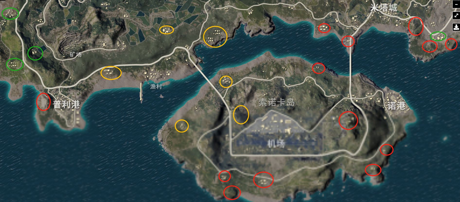 绝地求生第九赛季艾伦格盲扎地点分享